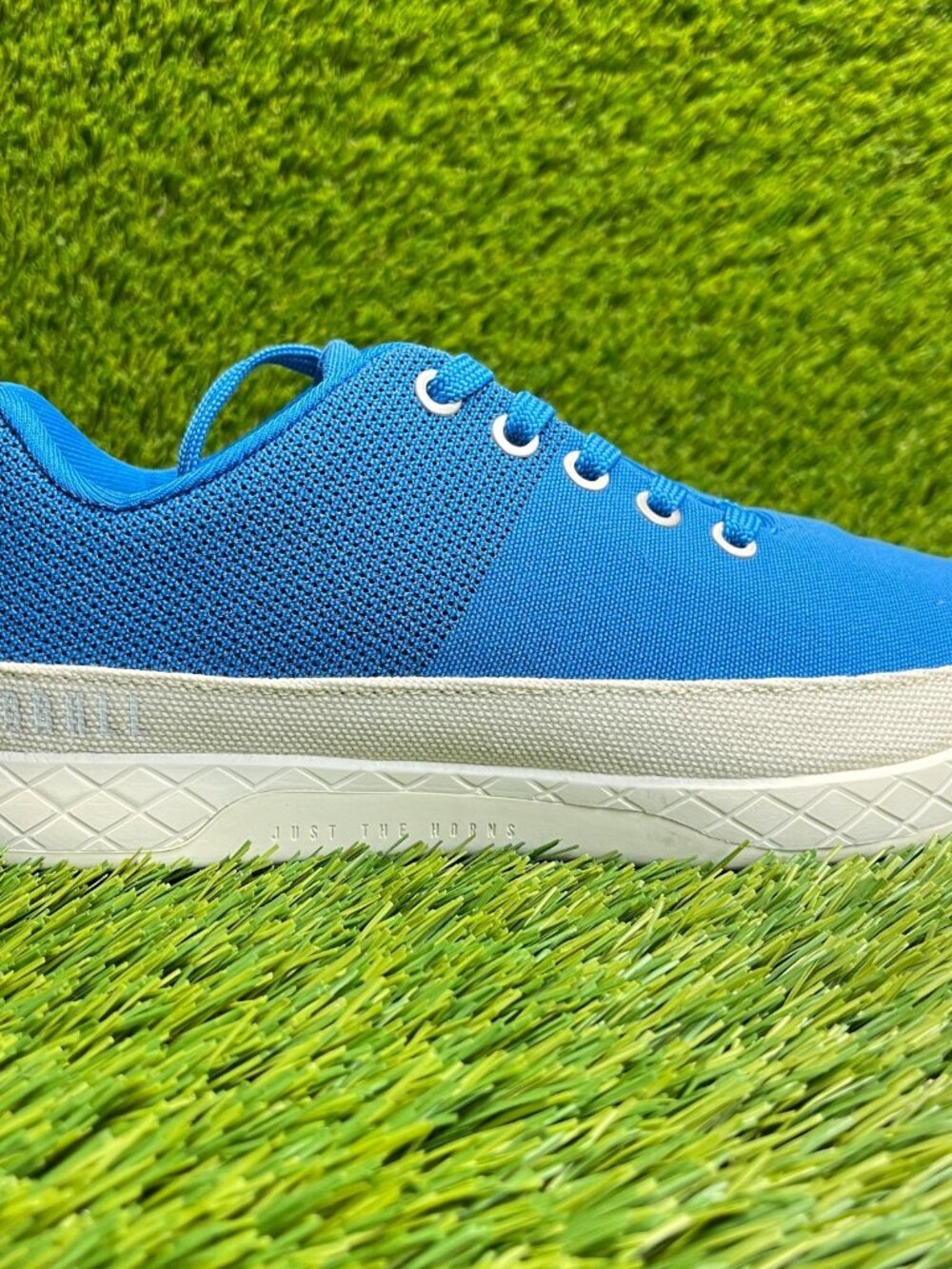 Nobull Canvas Trainer Womens Size 7.5 Blue White Athletic Running Shoes Sneakers